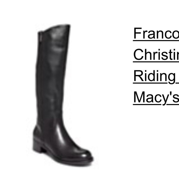 New in Box - Franco Sarto Black Leather Long Boots (US 7) * Christina - Picture 1 of 16